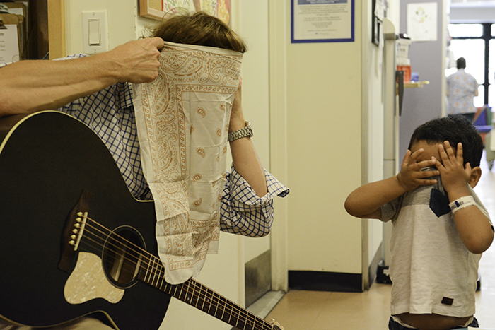 Dave Jay (guitar) - at the Pediatric Patients at Maimonides Cancer Center